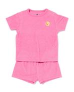 HEMA Babypyjama badstof gezichtje roze, Kinderen en Baby's, Verzenden, Nieuw