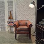 Originele Chesterfield Club Chair - Antiek Bruin, Ophalen of Verzenden, Zo goed als nieuw, Leer, Chesterfield