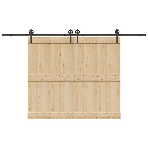 vidaXL Doos met onderdelen voor schuifdeur 366 cm staal, Doe-het-zelf en Verbouw, IJzerwaren en Bevestigingsmiddelen, Nieuw, Verzenden