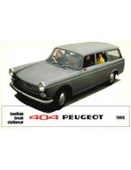 1969 PEUGEOT 404 FAMILIALE / BREAK / STATIONCAR BROCHURE, Boeken, Auto's | Folders en Tijdschriften, Nieuw, Peugeot, Author