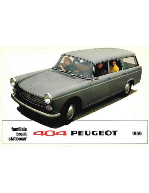 1969 PEUGEOT 404 FAMILIALE / BREAK / STATIONCAR BROCHURE, Boeken, Auto's | Folders en Tijdschriften, Peugeot