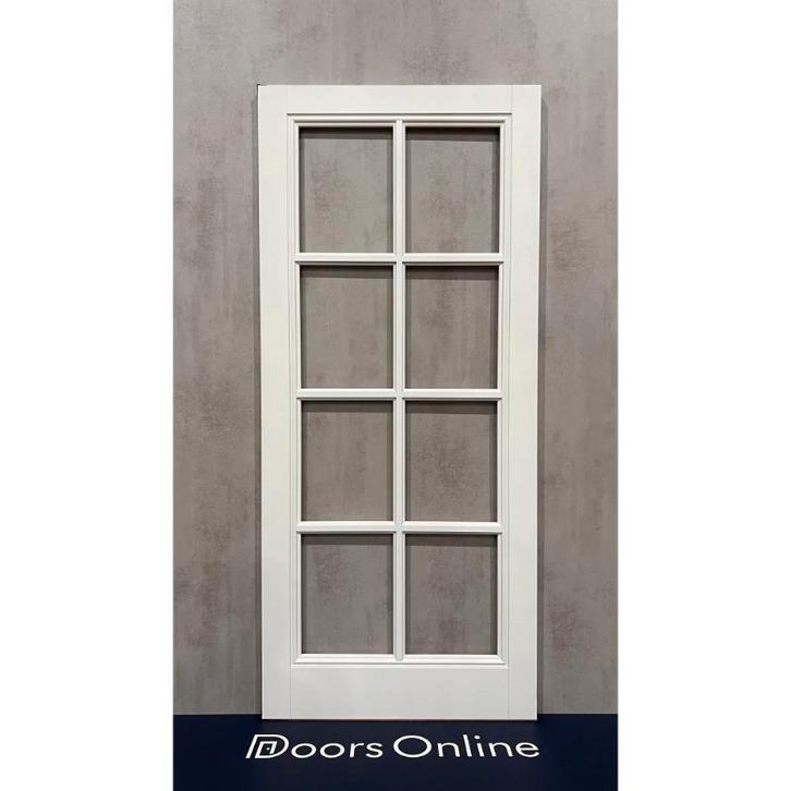 Bruynzeel binnendeur X1908 (Opdek, Deur met glasopening), Doe-het-zelf en Verbouw, Deuren en Horren, Nieuw, Glas, Hout, Binnendeur