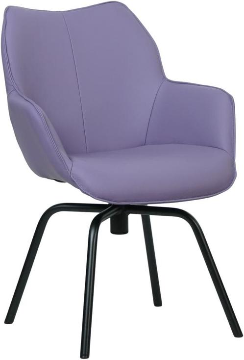 Lichtpaarse leren  draaibare eetkamerstoel - Toledo Leer Lil, Huis en Inrichting, Stoelen, Overige kleuren, Nieuw, Leer, Ophalen of Verzenden