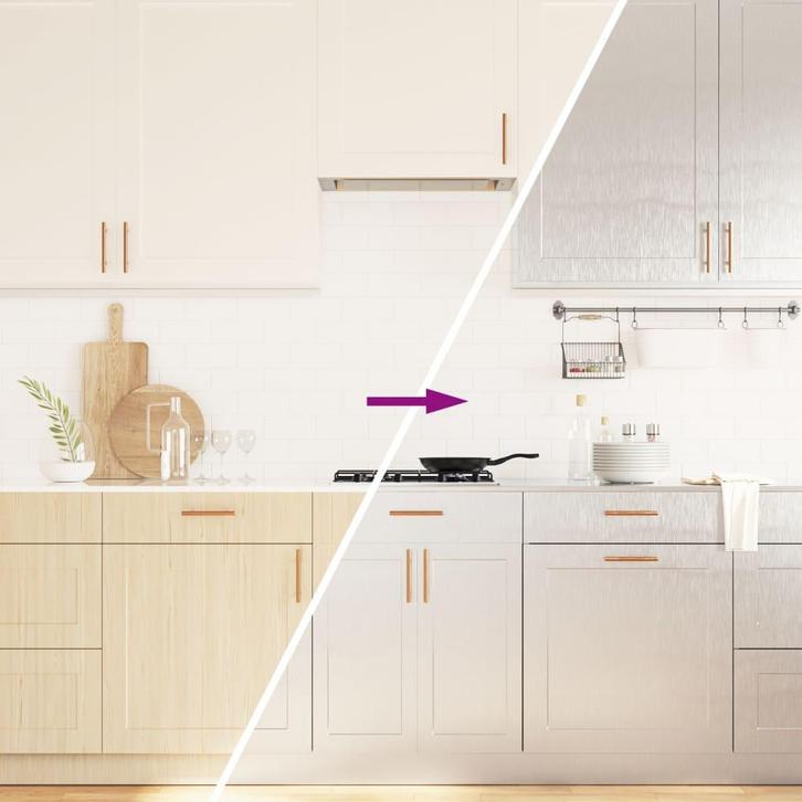 vidaXL Meubelfolie zelfklevend 90x500 cm PET zilverkleurig, Hobby en Vrije tijd, Breien en Haken, Nieuw, Verzenden