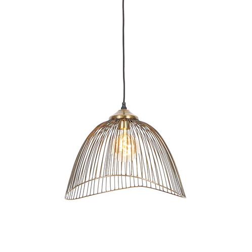Design hanglamp messing draad 39,8 cm - Pia, Huis en Inrichting, Lampen | Hanglampen, Nieuw, Overige materialen, 75 cm of meer