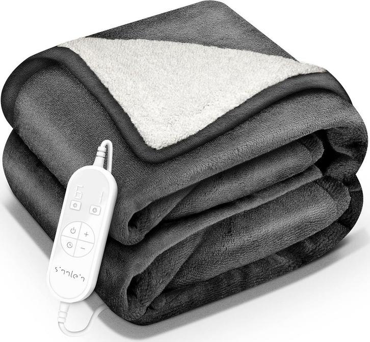 Elektrische deken - Warmtedeken - 1 persoons - 180x200 cm -, Huis en Inrichting, Woonaccessoires | Plaids en Woondekens, Zo goed als nieuw
