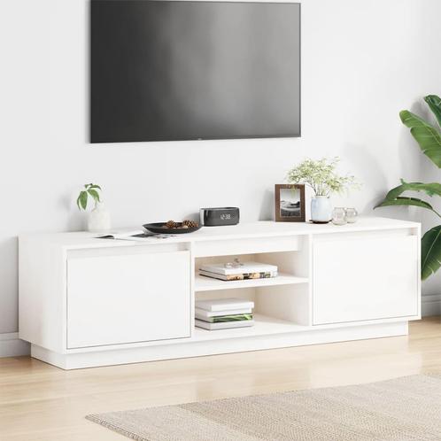vidaXL Tv-meubel 140x35x40 cm massief grenenhout wit, Huis en Inrichting, Kasten | Televisiemeubels, Nieuw, Grenenhout, Verzenden