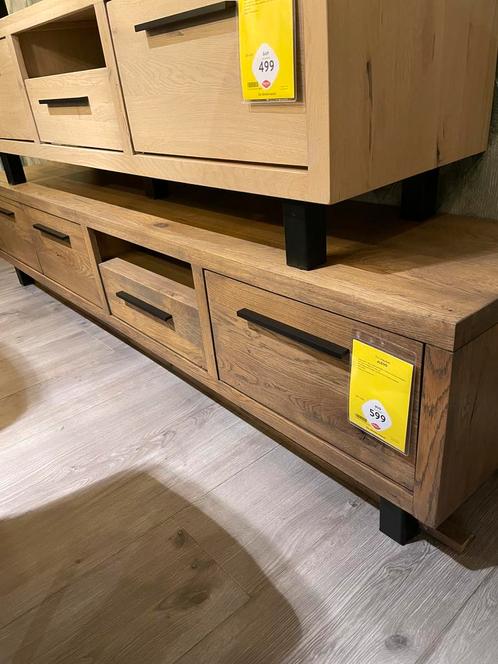 TV meubel Aleno in geborsteld eiken/olie, Huis en Inrichting, Kasten | Televisiemeubels, Minder dan 25 cm, Nieuw, Minder dan 50 cm
