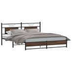 vidaXL Bedframe zonder matras bewerkt hout bruin eikenkleur, Huis en Inrichting, Bruin, Verzenden, 200 cm, 160 cm