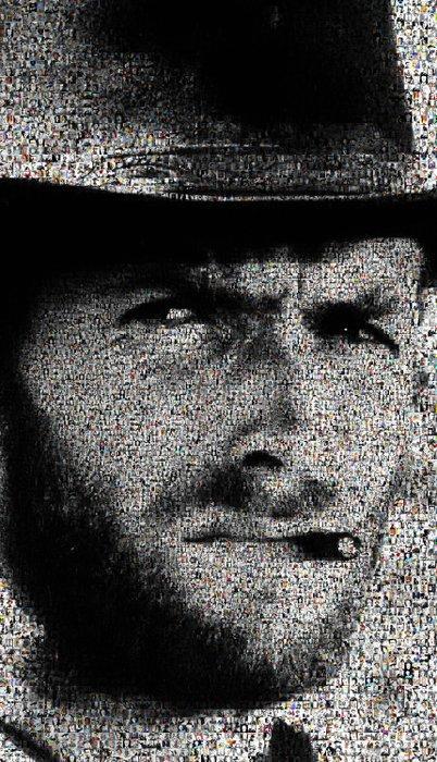 David Law (1967) - Crypto Clint Eastwood II -Le bon la brute, Antiek en Kunst, Kunst | Schilderijen | Modern