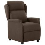 vidaXL Ligstoel Bruin 67.5 x 93.5 x 101.5 cm Stof, Huis en Inrichting, Fauteuils, Verzenden, Nieuw