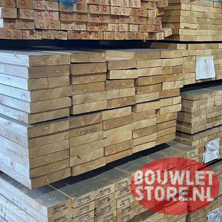 Vuren balken | vurenhout balk | SLS | badding | latten, Doe-het-zelf en Verbouw, Hout en Planken, Balk, Nieuw, Geïmpregneerd, Vuren