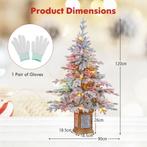 2dekans | Coast Kunstkerstboom 120 cm Groen/Wit – Met Sneeuw, Ophalen of Verzenden, Zo goed als nieuw