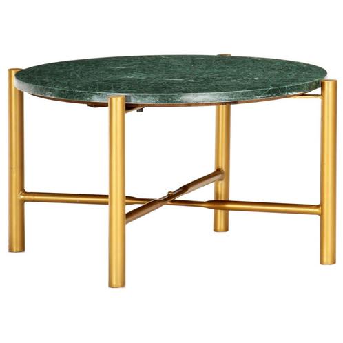 vidaXL Salontafel 60x60x35 cm echt steen met marmeren, Huis en Inrichting, Tafels | Salontafels, 50 tot 100 cm, Nieuw, Overige materialen