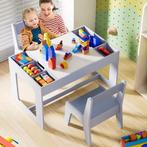 3-in-1 Houten Kindertafel met 2 Stoelen en Opbergruimte, Verzenden, Nieuw