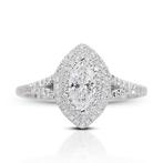 Ring - 18 karaat Witgoud -  1.00ct. tw. Diamant