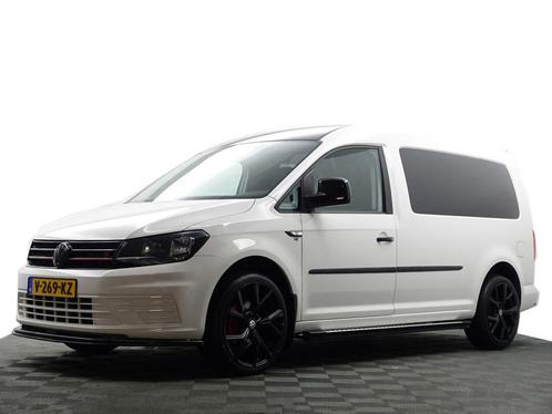 Volkswagen Caddy Maxi 2.0 TDI Euro 6 L2 R-line+, Auto's, Volkswagen, Dealer onderhouden, Lease, Zwart, Handgeschakeld, Overige carrosserieën