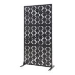 Scheidingswand Aaskis zwart 200x100x50 cm casa.pro, Huis en Inrichting, Woonaccessoires | Kamerschermen, Verzenden, Nieuw