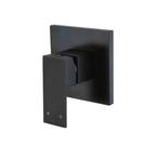 Bieden: Meir Square black wall hot | cold shower mixer - MW, Doe-het-zelf en Verbouw, Sanitair, Ophalen of Verzenden, Nieuw