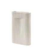 Muuto Ridge Vase L beige (nieuw), Ophalen, Overige kleuren, Aardewerk of Porselein, Nieuw