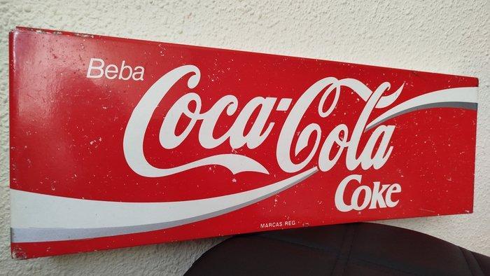 Coca-Cola - Coca-Cola reclameposter uit de jaren tachtig -, Antiek en Kunst, Antiek | Wandborden en Tegels