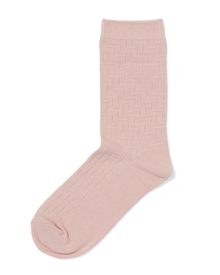 HEMA Damessokken structuur oudroze 2+1 gratis, Kleding | Dames, Overige Dameskleding, Nieuw, Verzenden