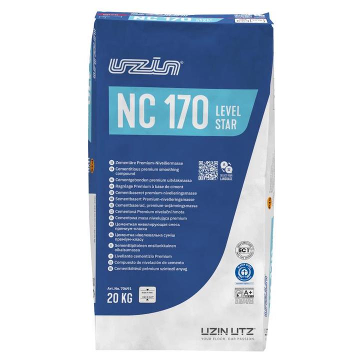 Uzin NC 170 Levelstar 20kg | Egaline | Egalisatiemiddel |, Doe-het-zelf en Verbouw, Verwarming en Radiatoren, Nieuw, Verzenden