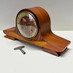 Tafelklok - Juba / Aug. Schatz & Sohne - Hout, Glas, Messing, Antiek en Kunst, Antiek | Klokken