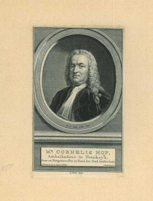 Portrait of Cornelis Hop, Antiek en Kunst, Kunst | Etsen en Gravures