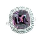 Ring - 14 karaat Witgoud, Rich Purple (Burma, Geen warmte) -, Nieuw