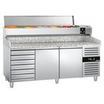 GGM Gastro | Pizza koelwerkbank PREMIUM - 2000x800mm - met 2, Zakelijke goederen, Horeca | Keukenapparatuur, Verzenden, Nieuw in verpakking