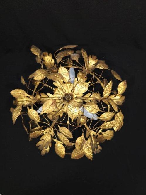 Kroonluchter - Gouden blad op smeedijzer, Huis en Inrichting, Overige Huis en Inrichting