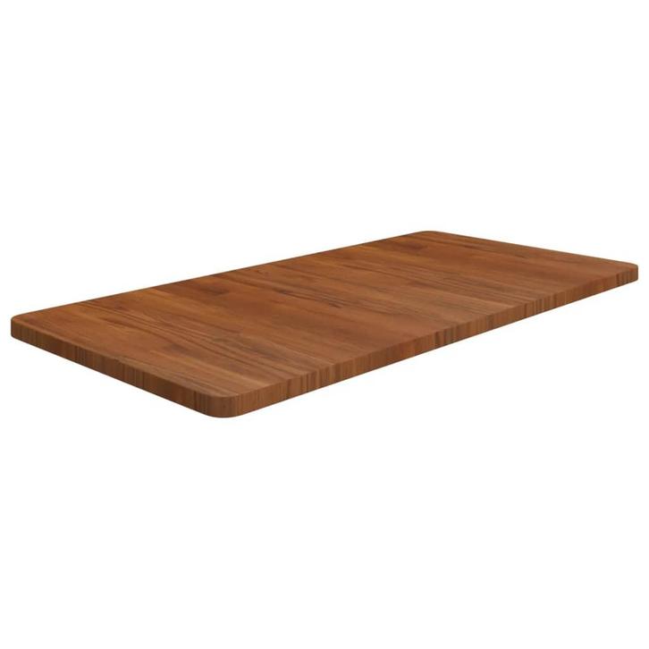vidaXL Wastafelblad 100x50x2,5cm behandeld massief hout, Huis en Inrichting, Keuken | Keukenelementen, Bruin, Nieuw, Verzenden