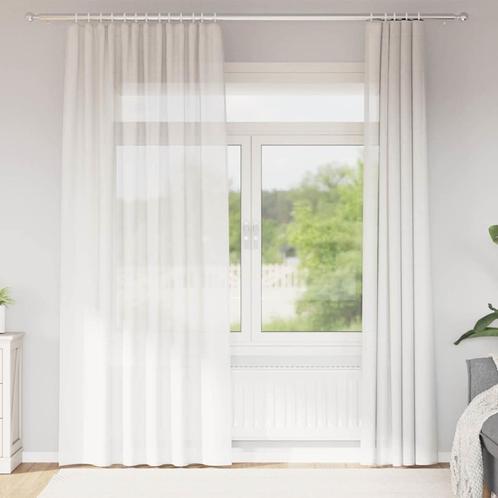 vidaXL Gordijnen voile met roedezakken 2 st wit, Huis en Inrichting, Stoffering | Gordijnen en Lamellen, Wit, Nieuw, Verzenden