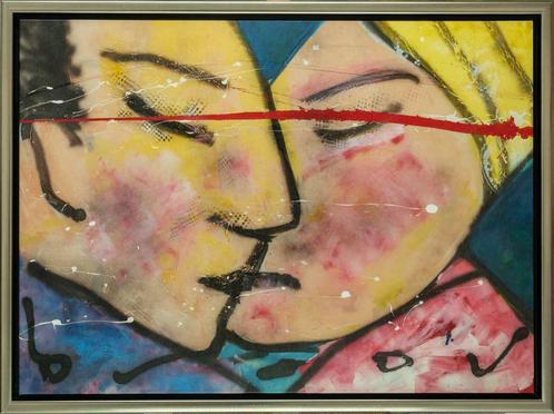 Herman Brood | Giclée: De Kus | Afmeting 80cm x 110cm, Antiek en Kunst, Kunst | Litho's en Zeefdrukken, Ophalen of Verzenden