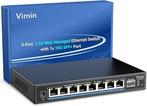 VIMIN 8-poorts 2,5G Web Managed Ethernet Switch met 10G SFP, Verzenden, Zo goed als nieuw