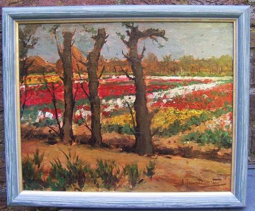 Arend Jan van Driesten (1878-1969) - Bollenvelden, Antiek en Kunst, Kunst | Schilderijen | Klassiek
