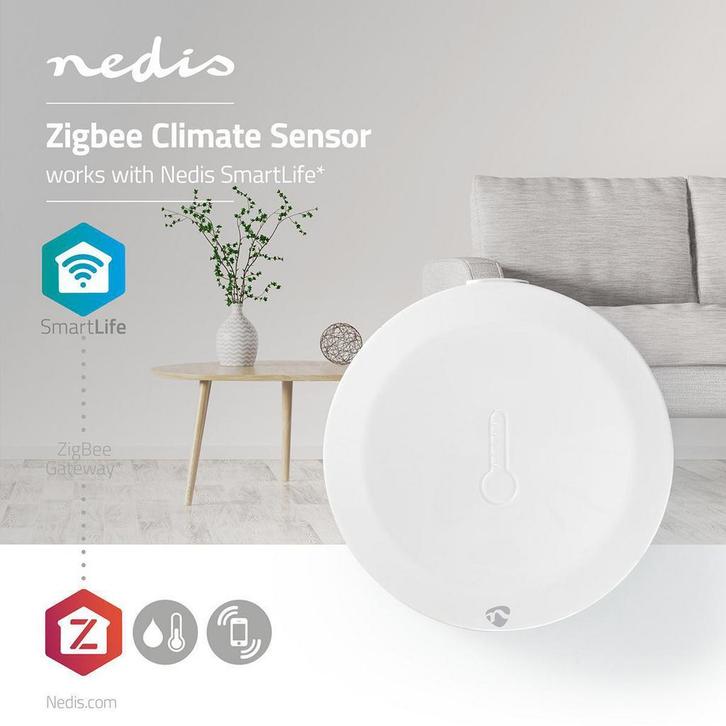 Slimme Klimaatsensor Zigbee | Temperatuur / luchtvochtigheid, Audio, Tv en Foto, Weerstations en Barometers, Nieuw, Verzenden