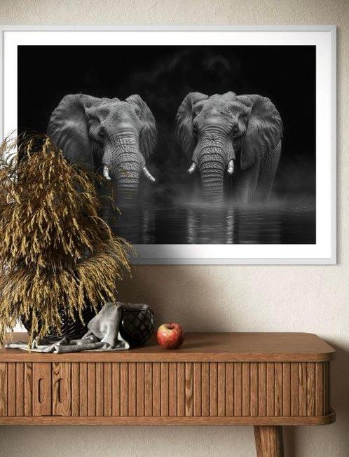 La chibroneuse - Éléphants de Brume - XL, Antiek en Kunst, Kunst | Schilderijen | Modern