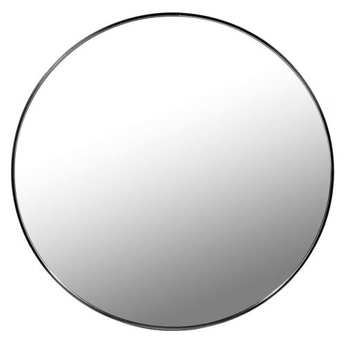 Luxe ronde wandspiegel zwart - Ø 80 cm - Moderne uitstralin, Huis en Inrichting, Woonaccessoires | Spiegels, Rond, Nieuw, Minder dan 100 cm