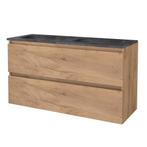 Badmeubelset BWS Salt 120x46cm Greeploos 2 Lades Met, Ophalen of Verzenden, Nieuw, Chroom, Bad