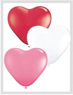 Hart ballonnen wit/rood/roze 8 stuks Hartballonnen, Nieuw, Ophalen of Verzenden