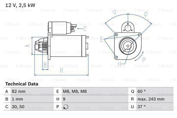 Startmotor / Starter PEUGEOT BOXER (2.8 HDi,2.8 HDi 4x4), Auto-onderdelen, Motor en Toebehoren, Nieuw, Ophalen of Verzenden