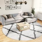 vidaXL Vloerkleed PAMPLONA shaggy hoogpolig Ø 280 cm crème, Verzenden, Nieuw