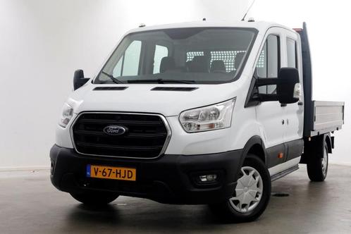 Ford Transit 350 2.0 TDCI 130pk L3H1 D.C. Trend Open Laadbak, Auto's, Bestelauto's, Onderhoudsboekje, Lease, Handgeschakeld, Wit