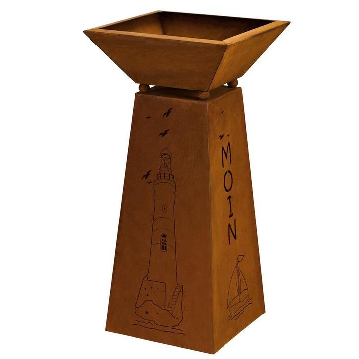 Sierzuil Moin met vuurtoren en diepe plantenschaal 35 x 35, Huis en Inrichting, Woonaccessoires | Overige, Nieuw, Verzenden