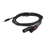 DAP FLX463 Stereo Mini Jack - 2x XLR-Male kabel PRO 3m, Muziek en Instrumenten, Verzenden, Nieuw