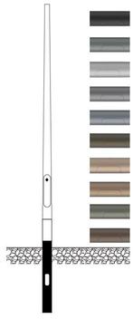 5 meter lantaarnpaal / lichtmast geanodiseerd aluminium...., Nieuw