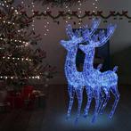 vidaXL Kerstdecoratie rendier XXL 2 st 250 LEDs blauw 180, Diversen, Kerst, Verzenden, Nieuw