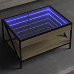 vidaXL Salontafel met Infinity LED 70x50x38 cm sonoma, 50 tot 100 cm, Verzenden, Nieuw, 50 tot 100 cm